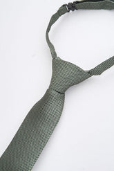 Junior Olive Textured Tie